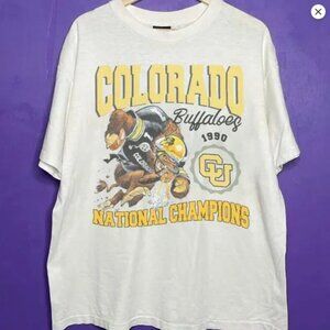 Vtg 90s University of Colorado Buffaloes Football Shirt, CU Buffaloes tee